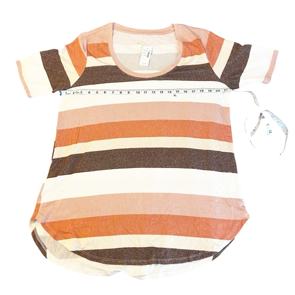 NWT - Maurice’s size XL womens short sleeve knit chunky striped shirt - C40